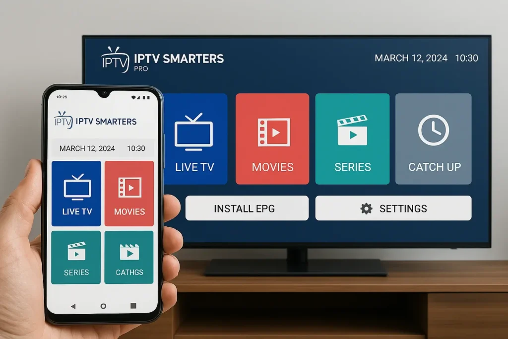 Application IPTV Smarters Pro prête à recevoir un code xtream iptv smarters