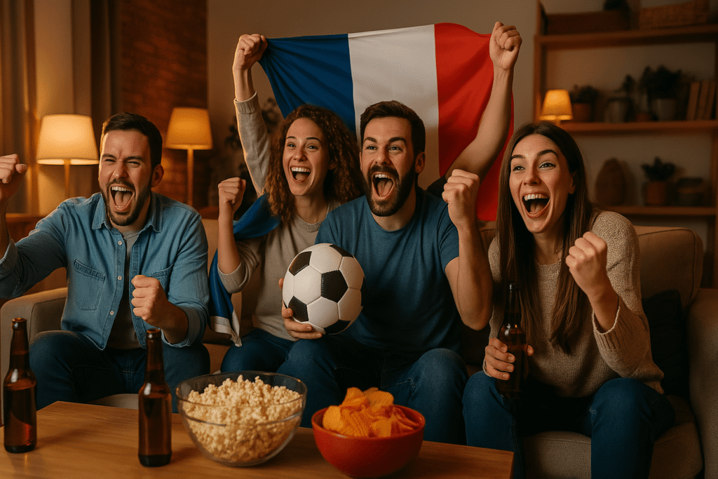 Regarder le foot entre amis avec iptv xtream sur grand écran