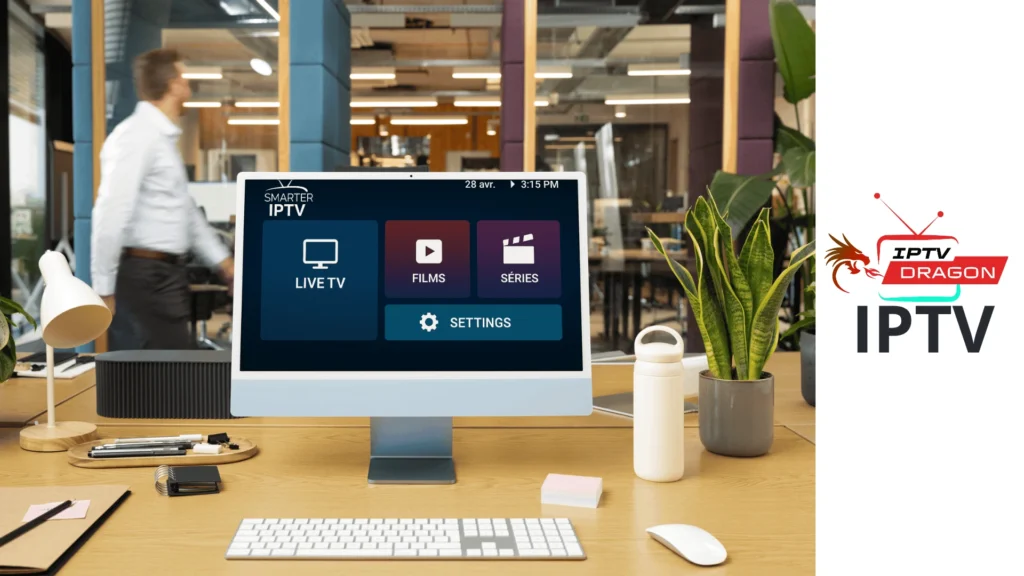 Interface utilisateur de iptv smarter pro avec navigation simple et rapide