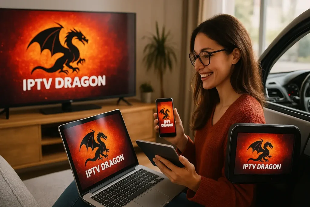 meilleur abonnement iptv dragon iptv sur TV, tablette, téléphone et écran voiture