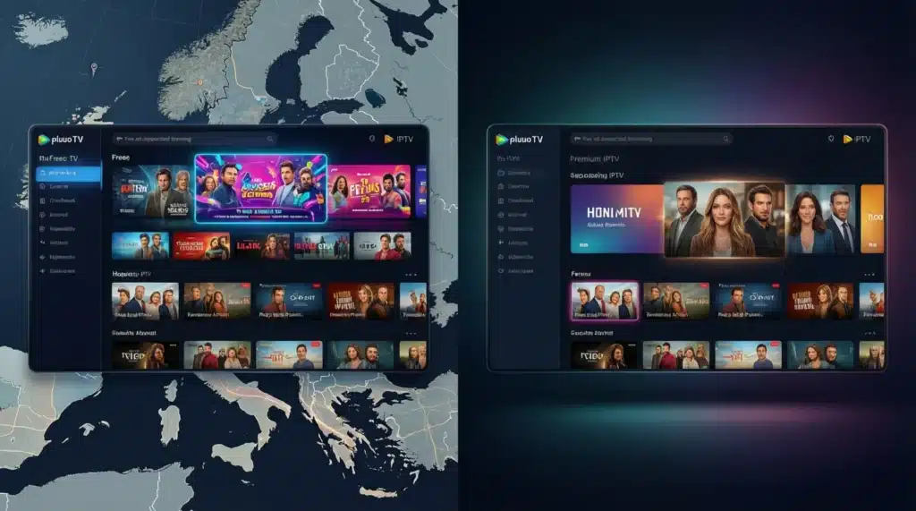 Pluto TV vs IPTV : comparaison entre streaming gratuit et service IPTV fiable en France et en Europe