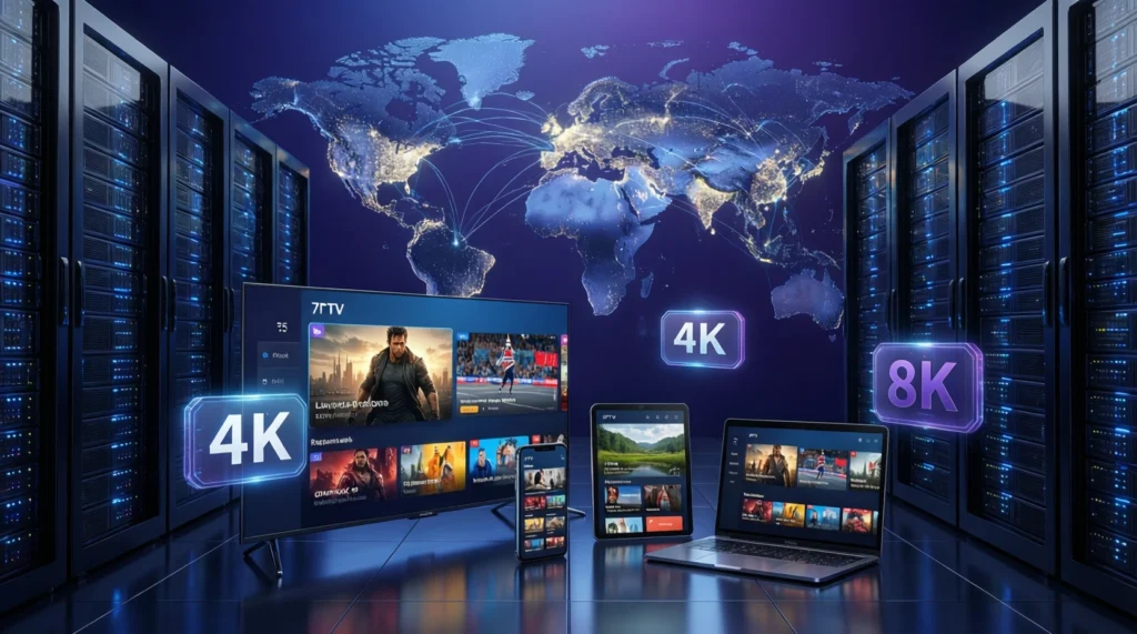 Liste serveur xtream iptv premium 2026 avec infrastructure mondiale et streaming 4K sur tous appareils