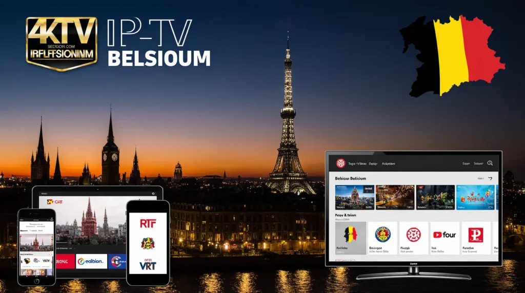 Top IPTV Belgique 2026 avec chaînes belges RTBF et RTL en qualité 4K sur Smart TV et appareils mobiles
